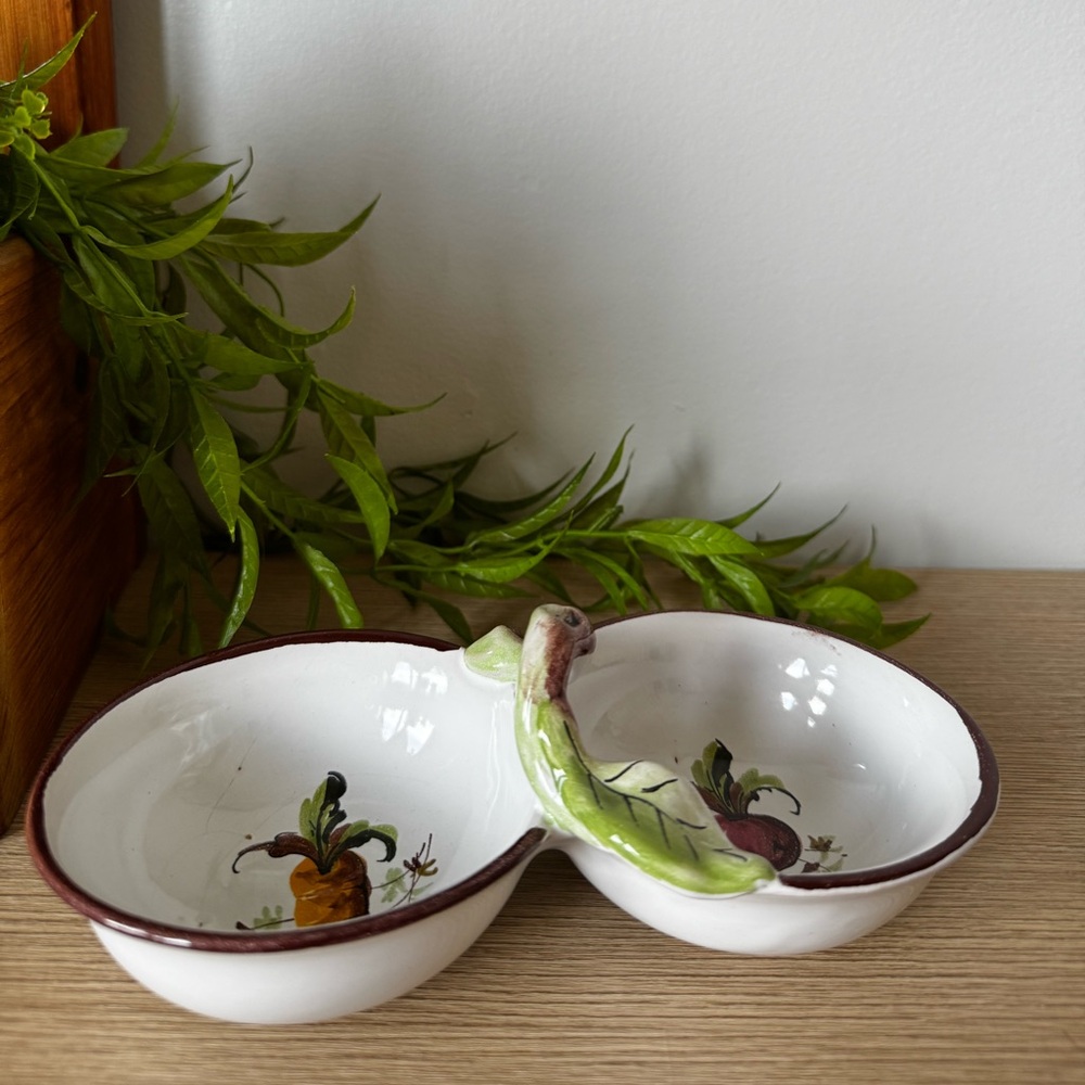 Elegant White Ceramic Divided Dish